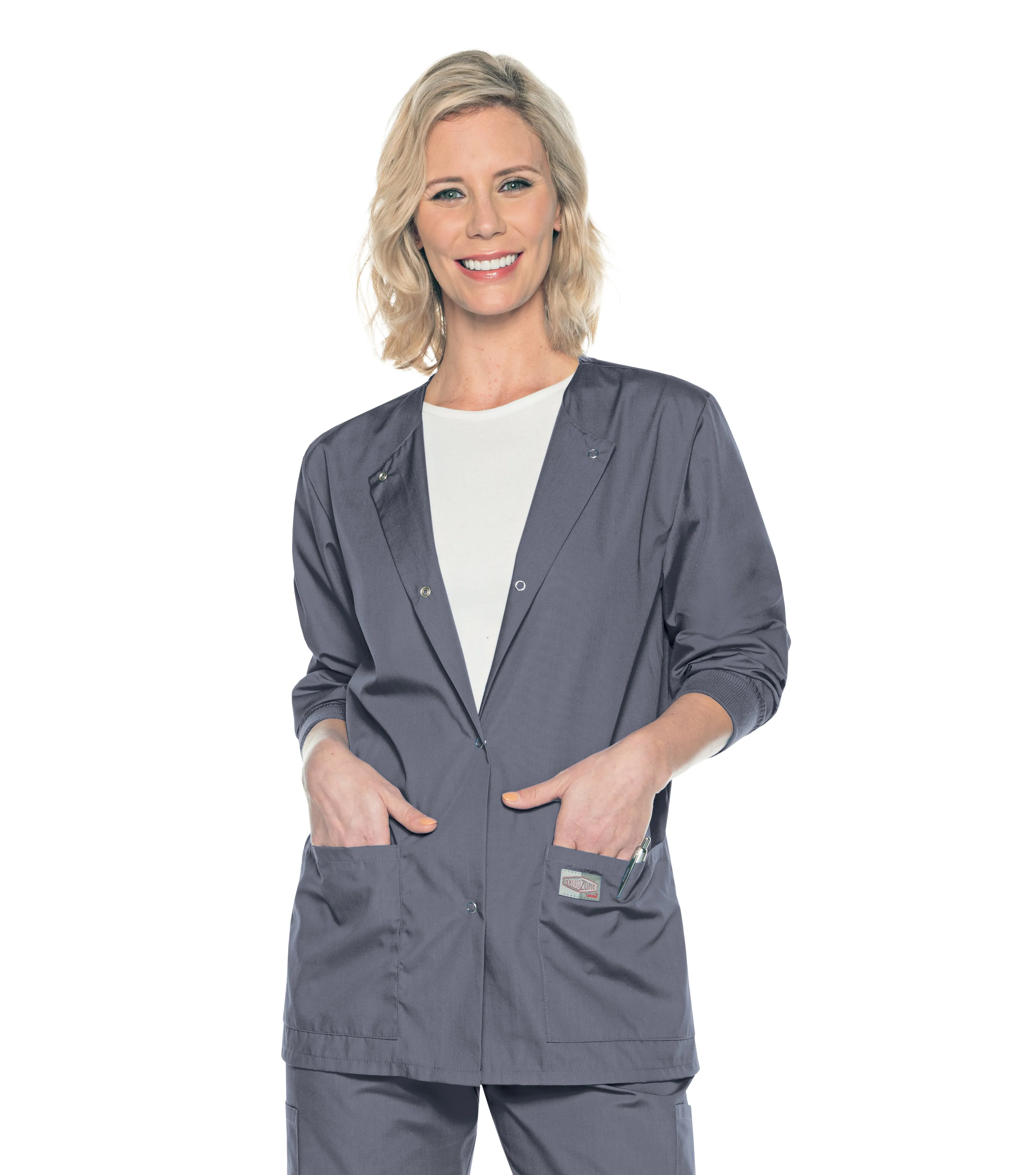 Landau Scrub Zone Women's Warm-Up Scrub Jacket