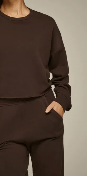 Lanston Crop Pullover in Umber