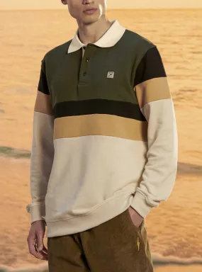 LONG SLEEVE POLO SWEATSHIRT