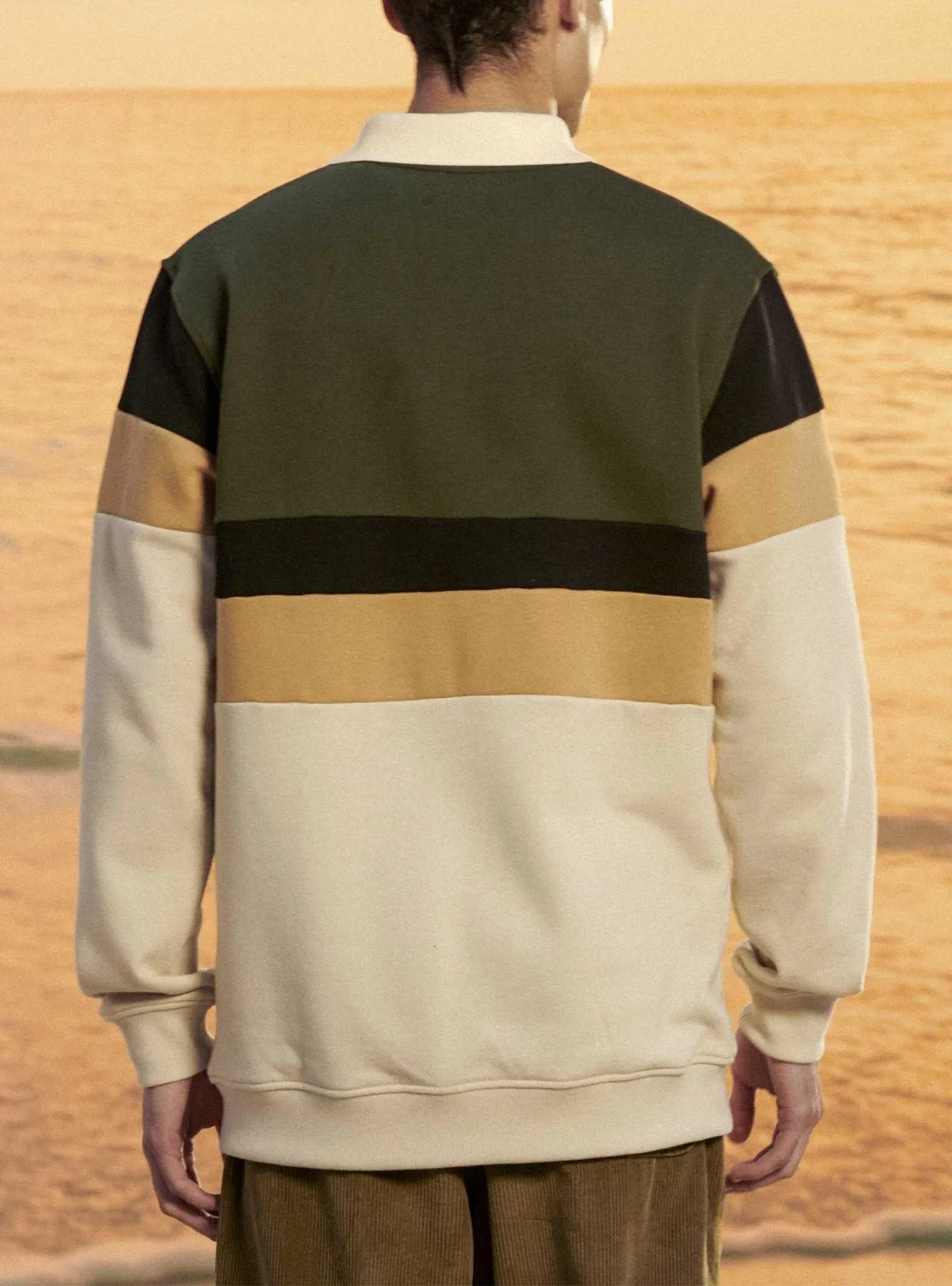 LONG SLEEVE POLO SWEATSHIRT