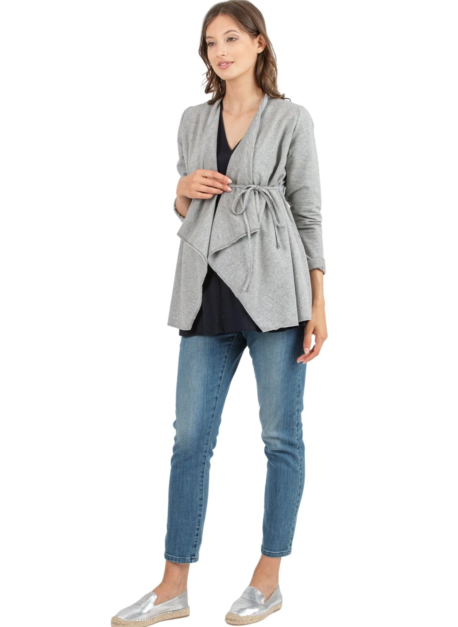 Melody Maternity Cardigan - Grey