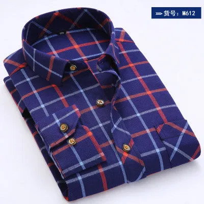 Men Shirt New Brand Casual Plaid Shirts British Style Chemise Homme Spring Long Sleeve.