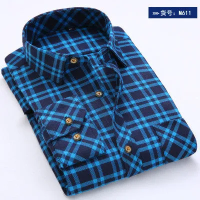 Men Shirt New Brand Casual Plaid Shirts British Style Chemise Homme Spring Long Sleeve.