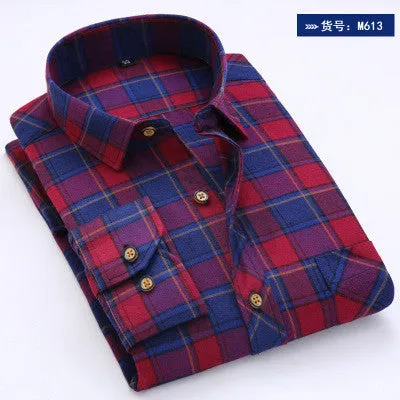 Men Shirt New Brand Casual Plaid Shirts British Style Chemise Homme Spring Long Sleeve.