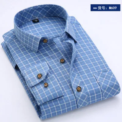 Men Shirt New Brand Casual Plaid Shirts British Style Chemise Homme Spring Long Sleeve.