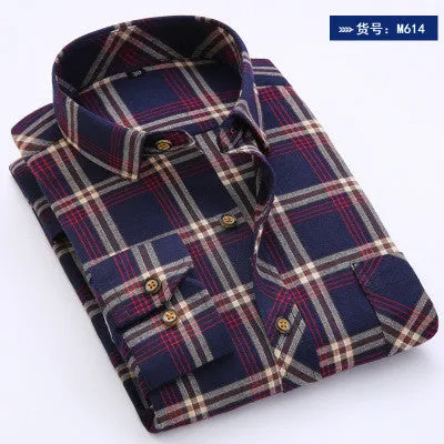 Men Shirt New Brand Casual Plaid Shirts British Style Chemise Homme Spring Long Sleeve.