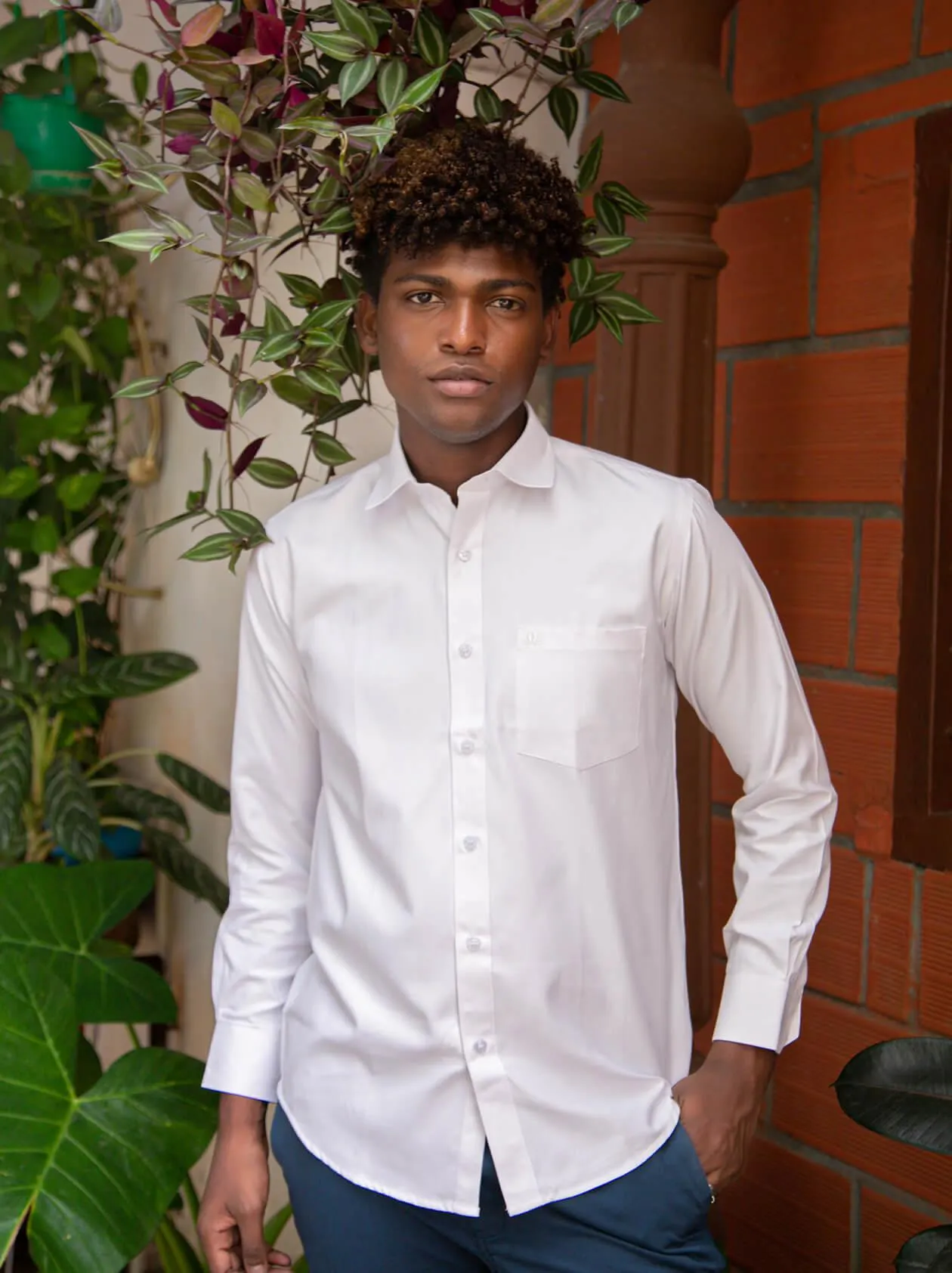 Men White Formal Shirt (GBMFRML9007F)