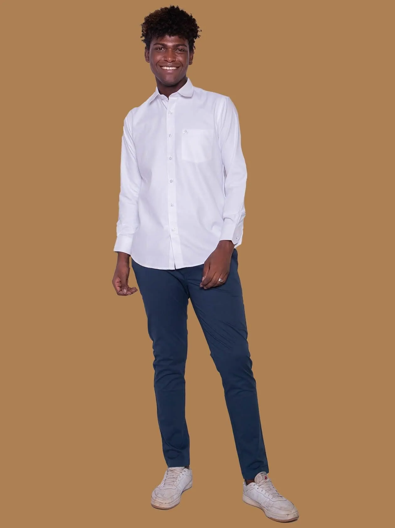 Men White Formal Shirt (GBMFRML9007F)