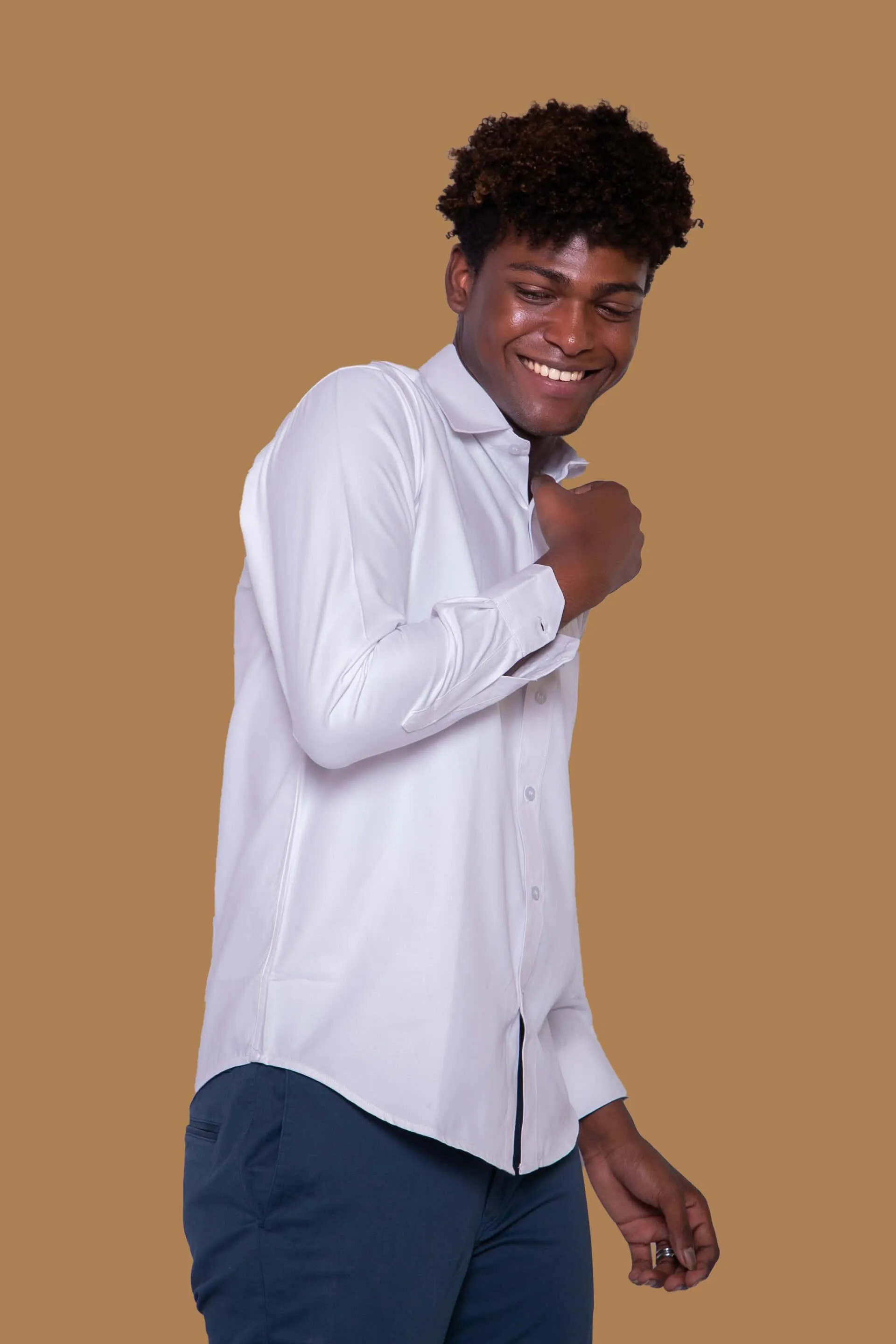 Men White Formal Shirt (GBMFRML9007F)