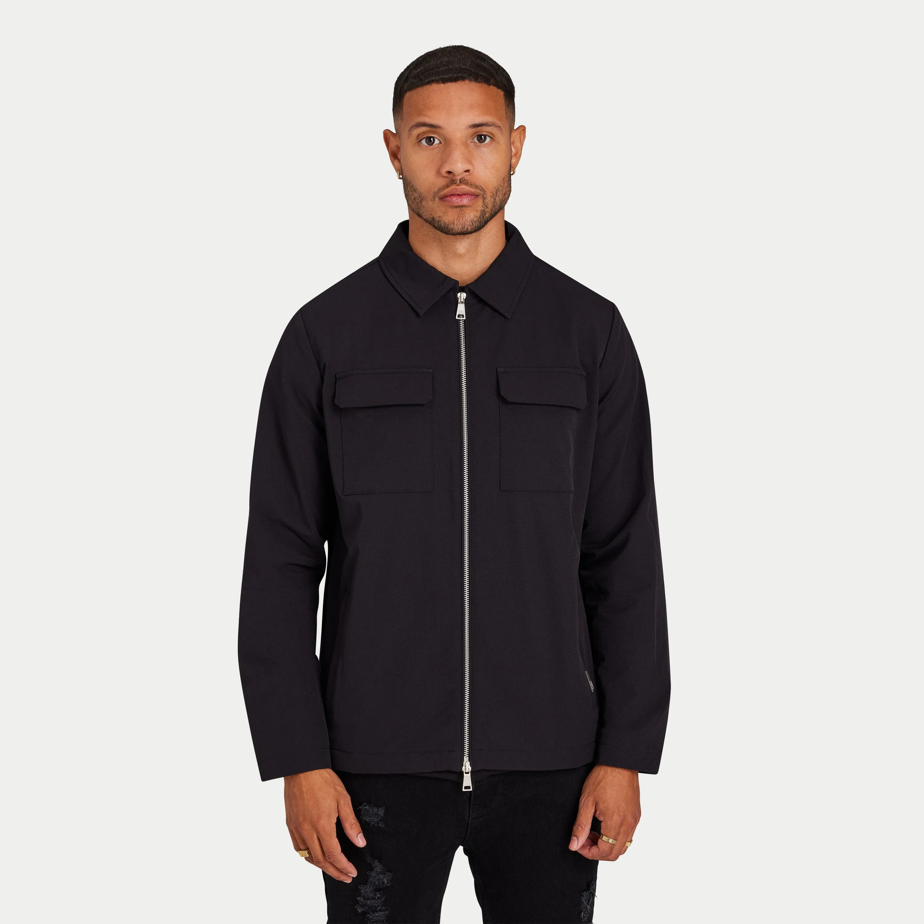 Mens Refined Tech Jacket - Black