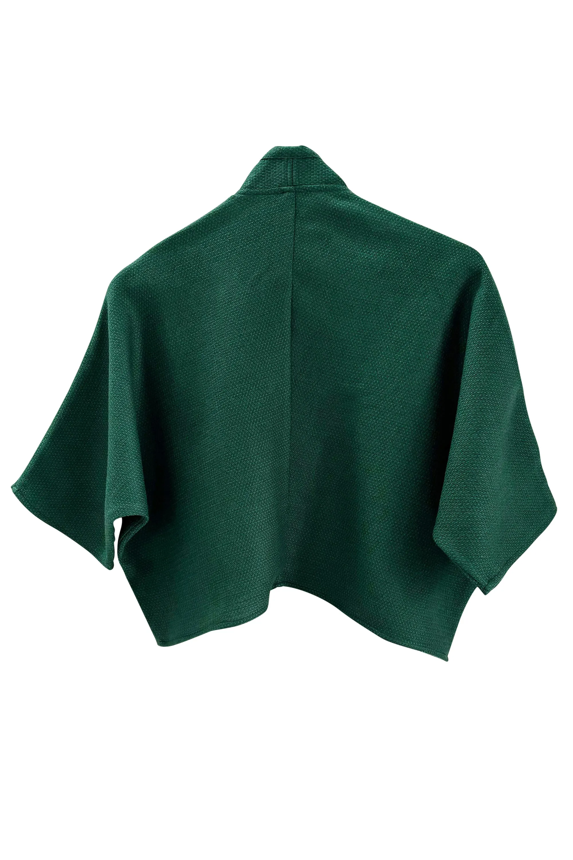 NEW! Wool Waterfall Bolero Emerald Honeycomb