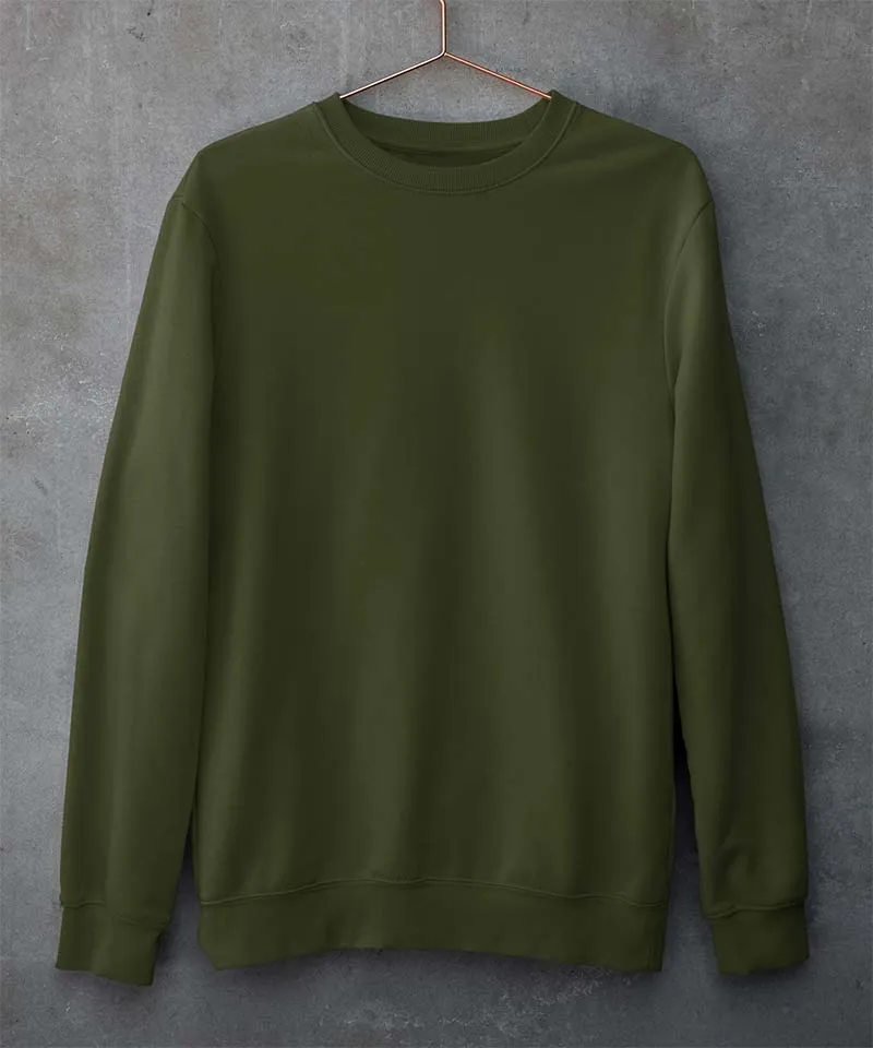 Olive green -  Basic Sweatshirts