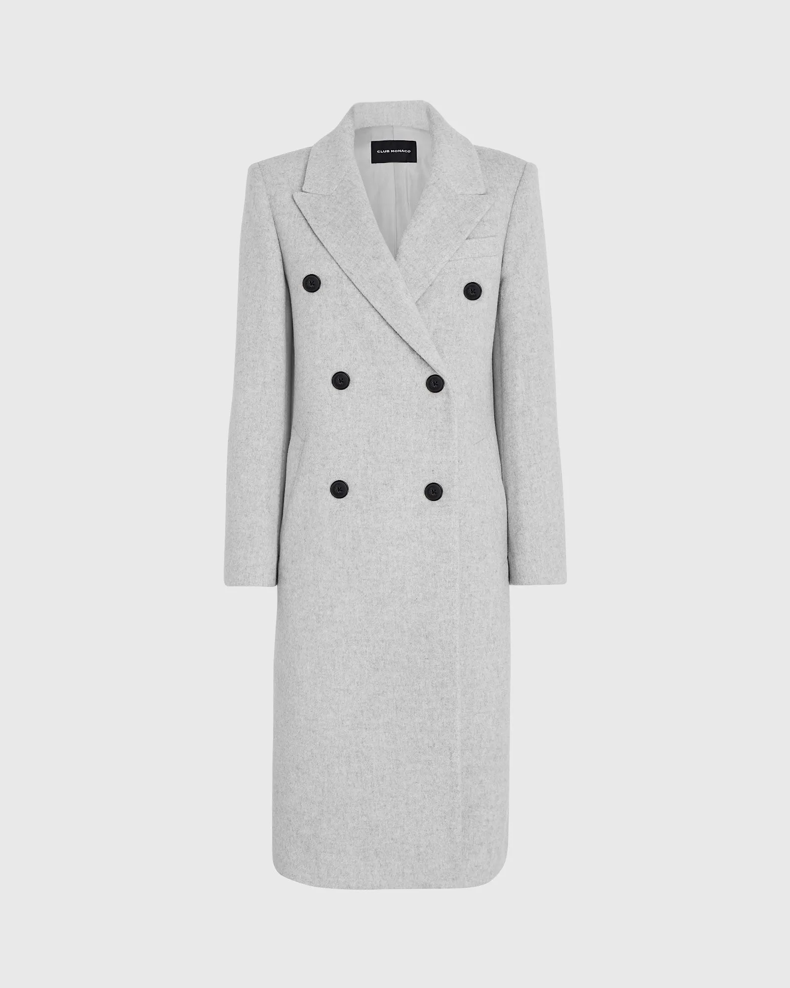 Peak Lapel Double-Breasted Coat