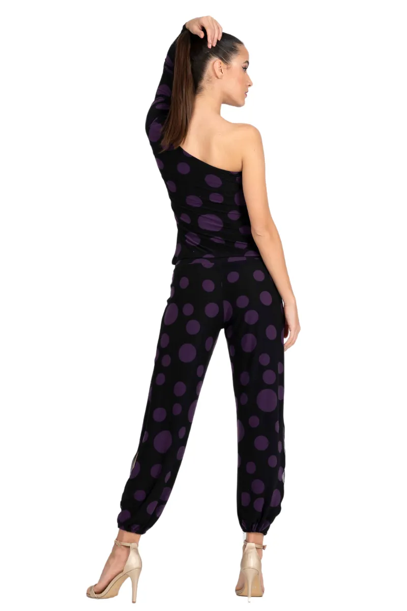 Polka Dot Babucha Tango Pants With Slits