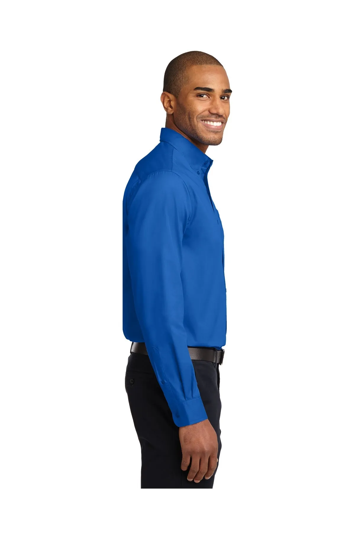 Port Authority Extended Size Easy Care Branded Shirts, Strong Blue