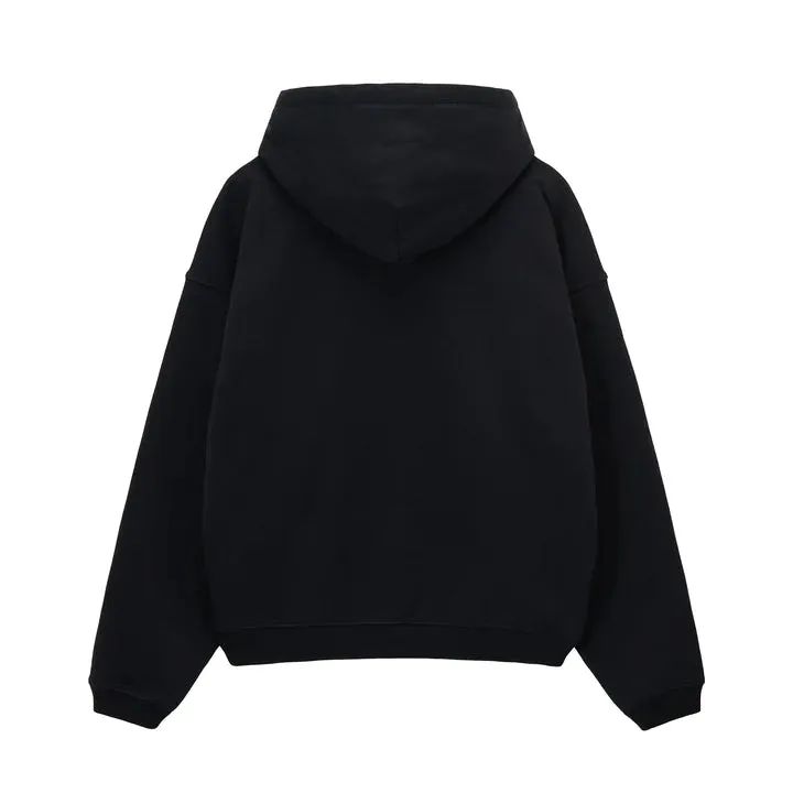 RELAXED OVERSIZED HOODIE / STUSSY / BLACK