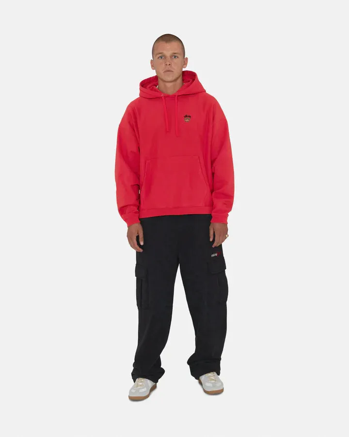 RELAXED OVERSIZED HOODIE / STUSSY / RED