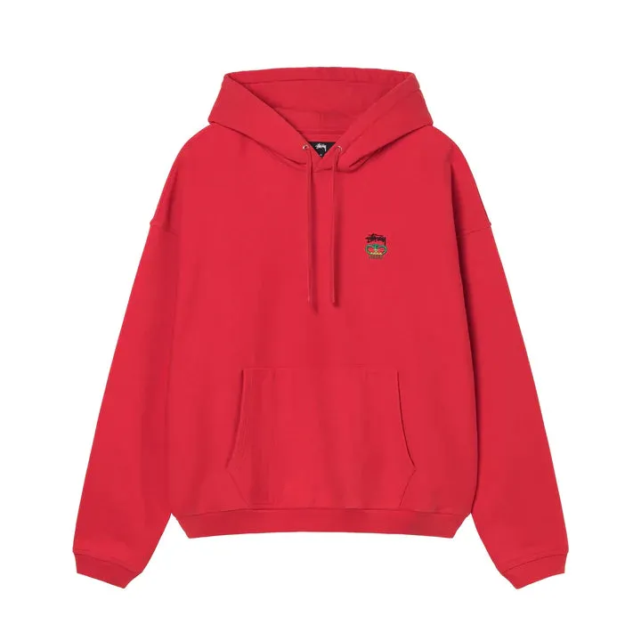 RELAXED OVERSIZED HOODIE / STUSSY / RED