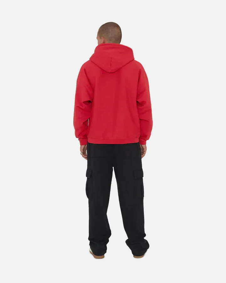 RELAXED OVERSIZED HOODIE / STUSSY / RED