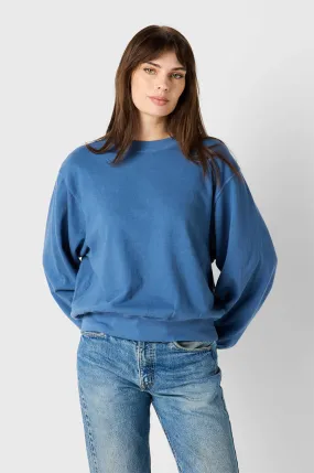 RELAXED SWEATSHIRT IN SEA BLUE ORGANIC COTTON