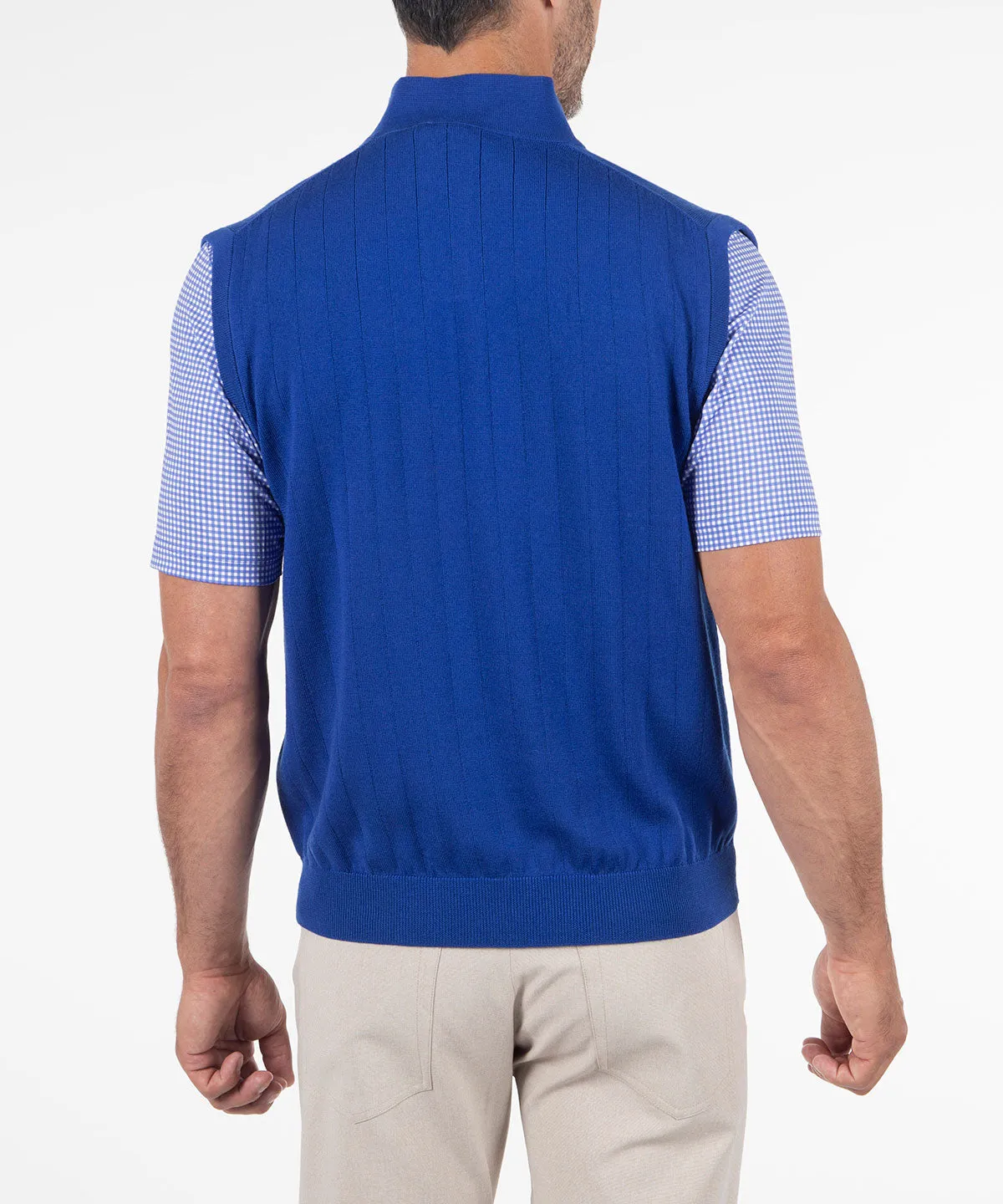 Signature Merino Lined Quarter-Zip Mock Neck Wind Vest