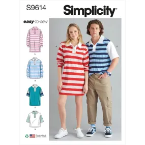 Simplicity Sewing Pattern S9614 Teens', Misses' and Men's Shirts