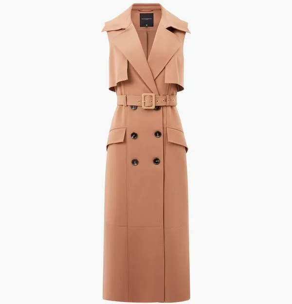 Sleeveless Trench Dress