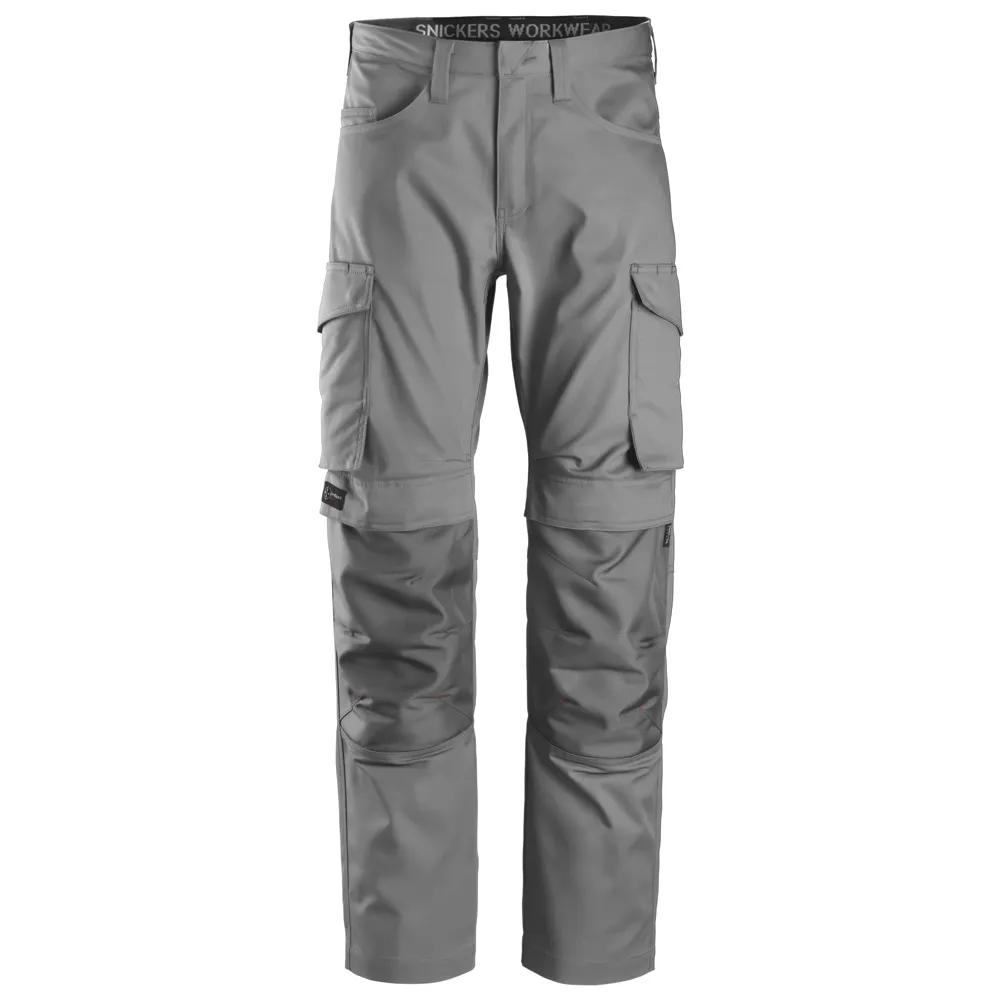 Snickers 6801 Service Trousers   Knee Pockets Grey