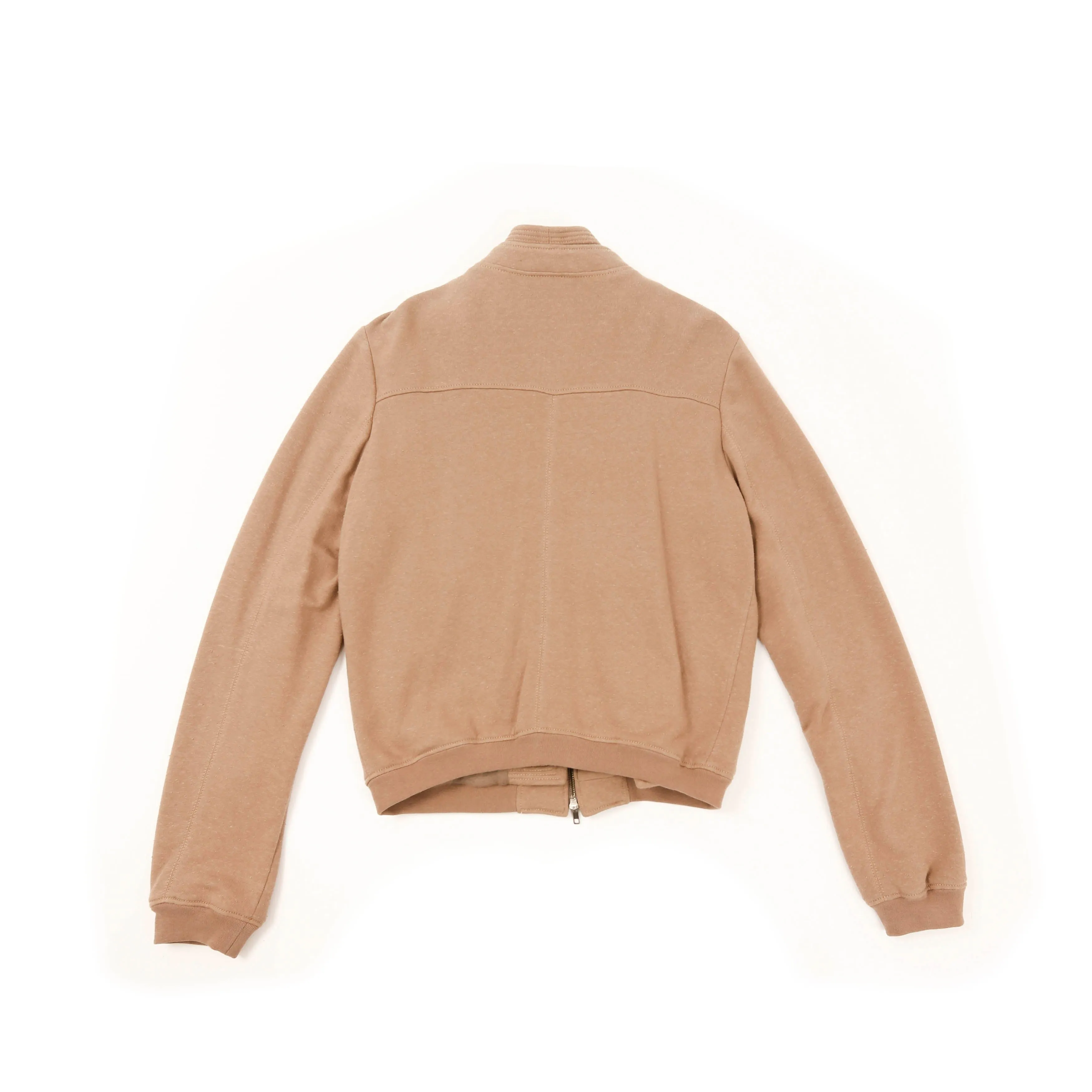 SS11 Beige Cotton Bomber Jacket