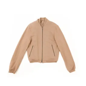 SS11 Beige Cotton Bomber Jacket