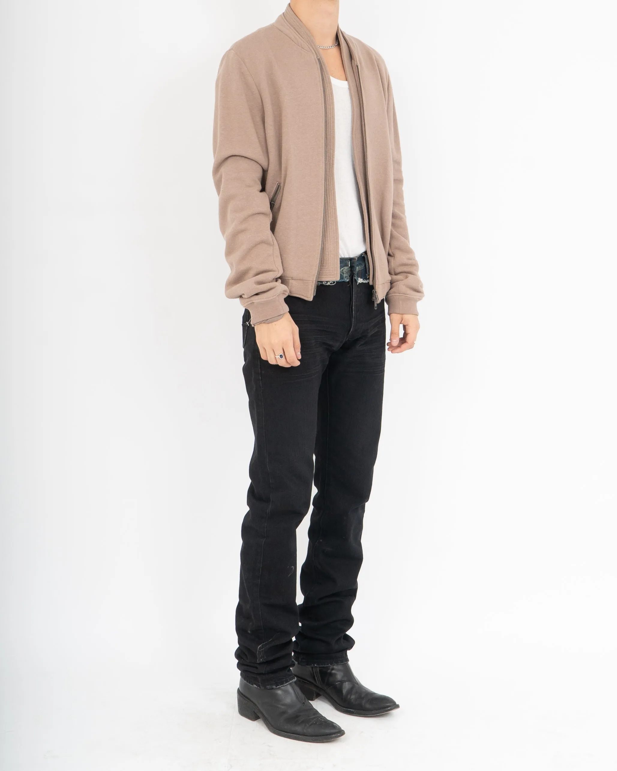 SS11 Beige Cotton Bomber Jacket