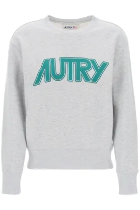 SWEATSHIRT WITH MAXI LOGO PRINT