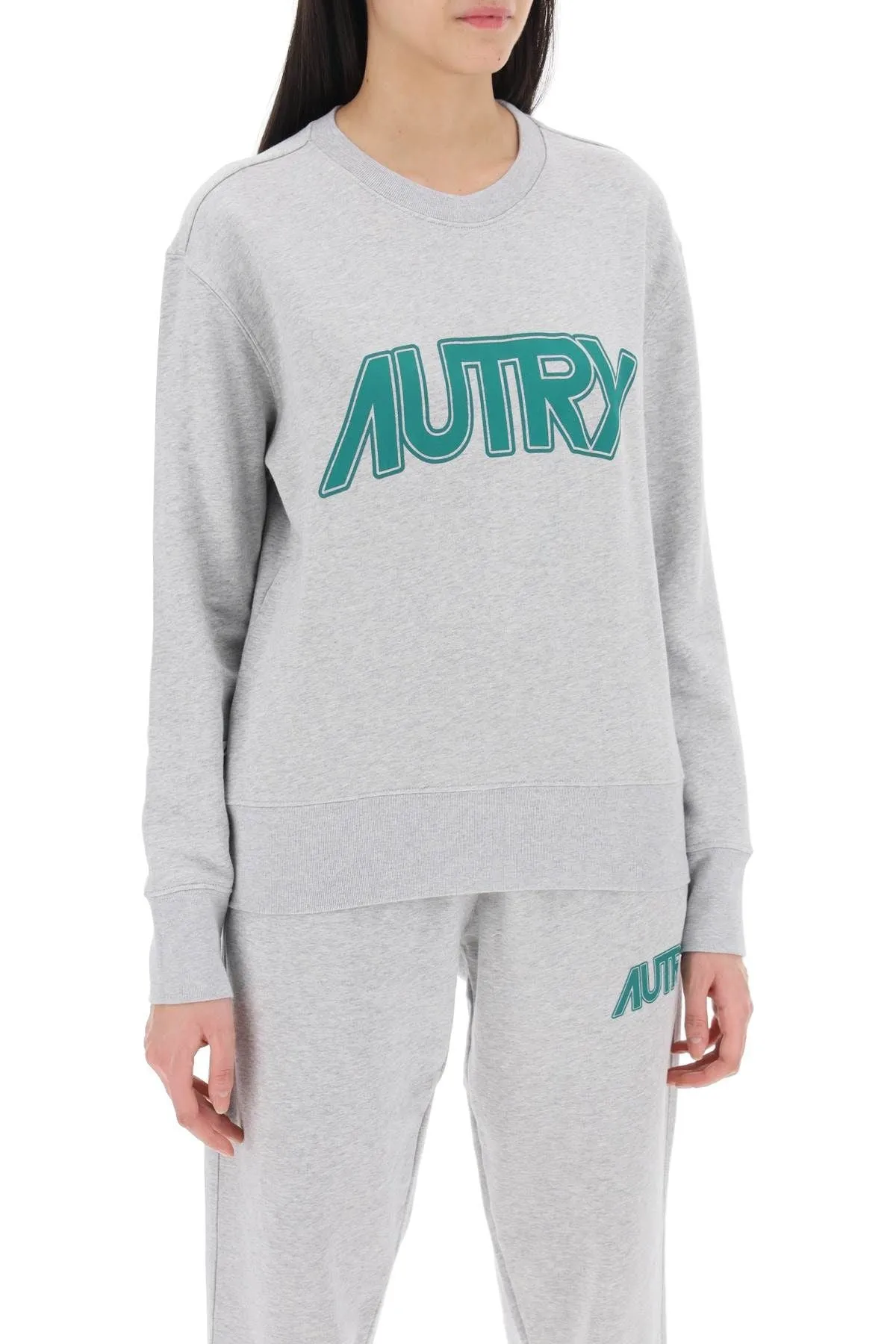 SWEATSHIRT WITH MAXI LOGO PRINT