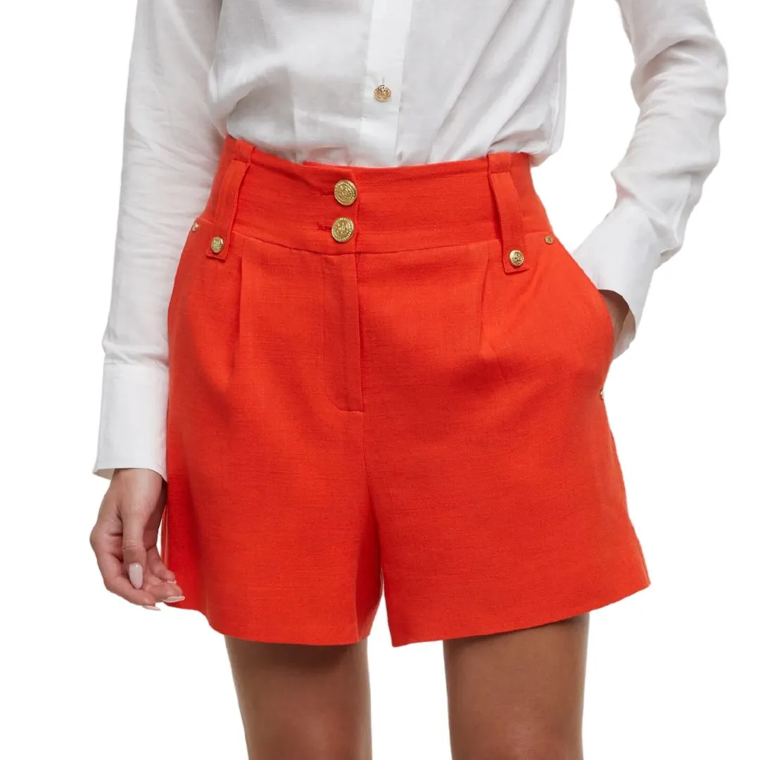 Tailored Linen Shorts