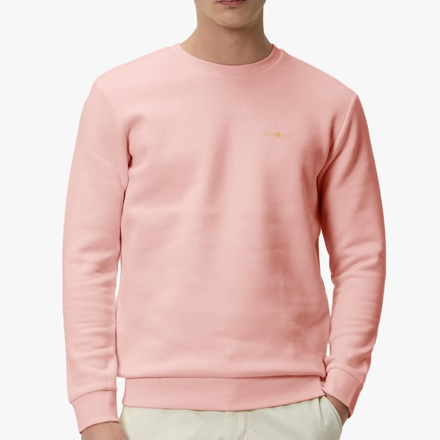 Unisex Garment-Dyed Pink Sweatshirt