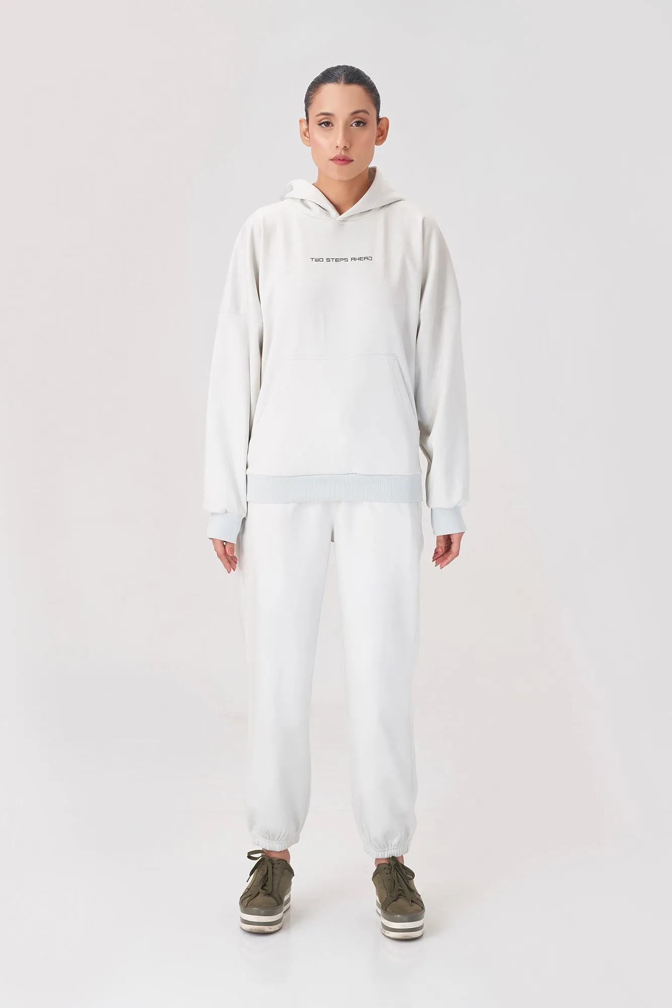 Unisex White Hoodie Tracksuit for Ultimate Comfort and Effortless Style