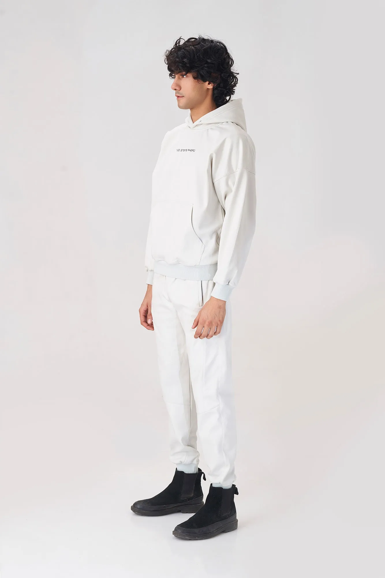 Unisex White Hoodie Tracksuit for Ultimate Comfort and Effortless Style