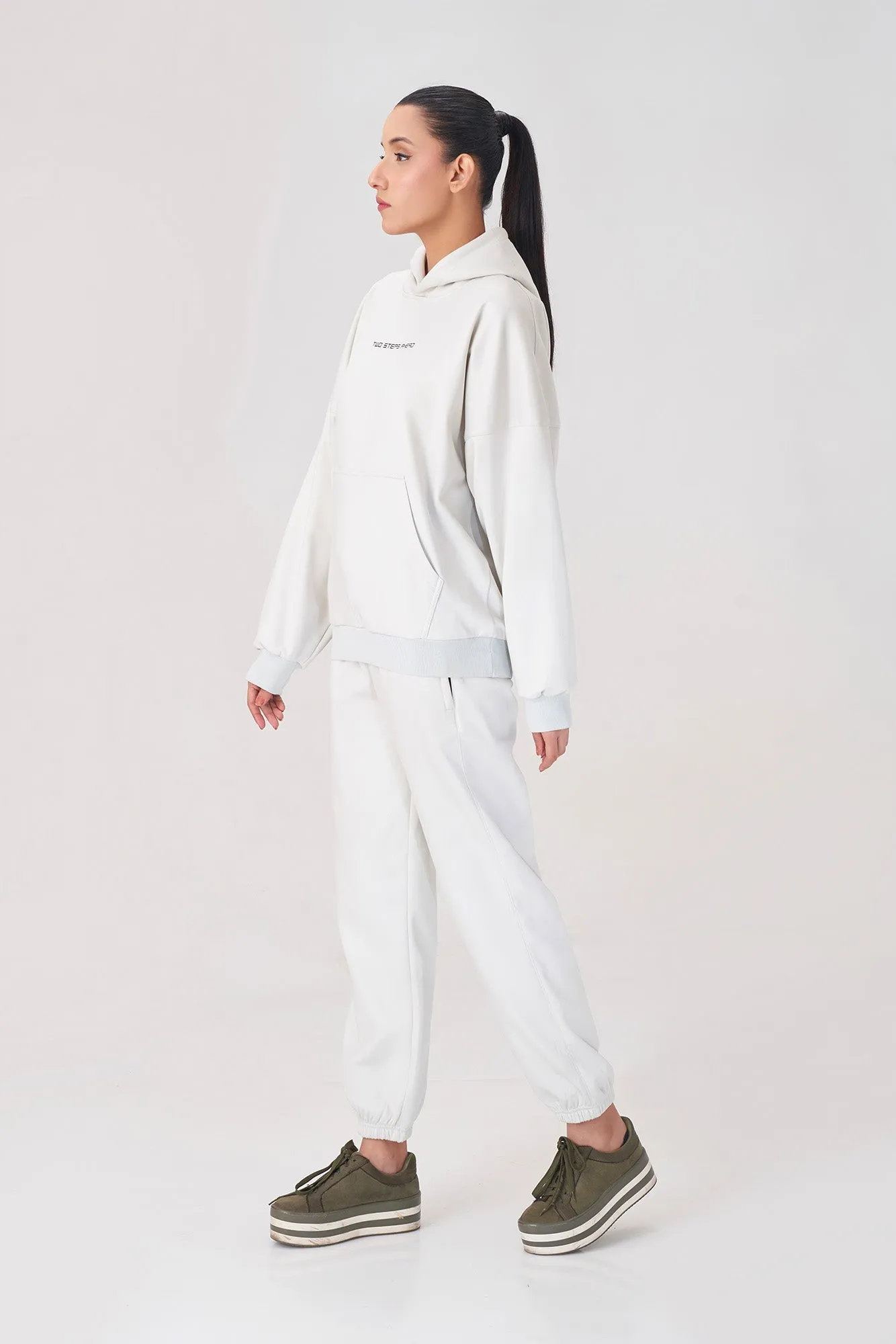 Unisex White Hoodie Tracksuit for Ultimate Comfort and Effortless Style