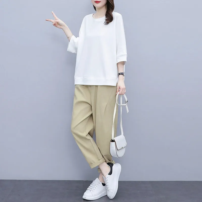 Western Style Spring Korean Style Anti-Aging Two-Piece Ins Top